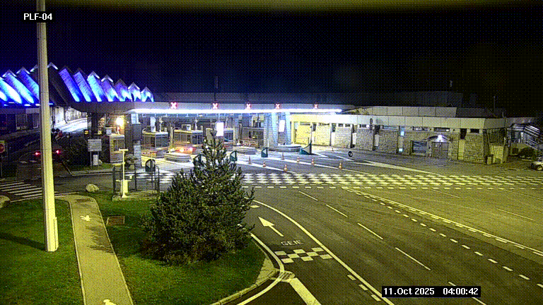 Webcam au péage du tunnel du Mont-Blanc, côté entrée France à Chamonix, au bout de l'A40