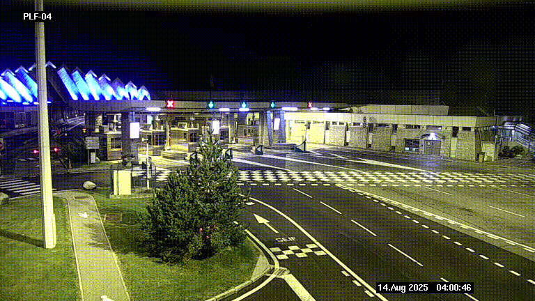 Webcam au péage du tunnel du Mont-Blanc, côté entrée France à Chamonix, au bout de l'A40