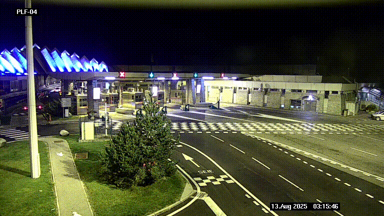 Webcam au péage du tunnel du Mont-Blanc, côté entrée France à Chamonix, au bout de l'A40