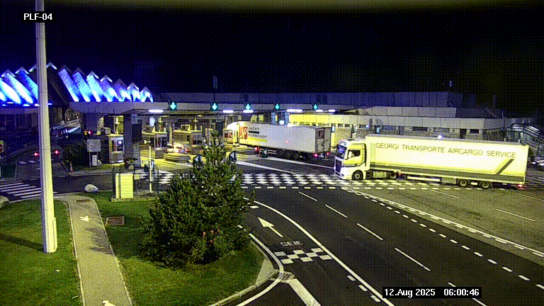 Webcam au péage du tunnel du Mont-Blanc, côté entrée France à Chamonix, au bout de l'A40