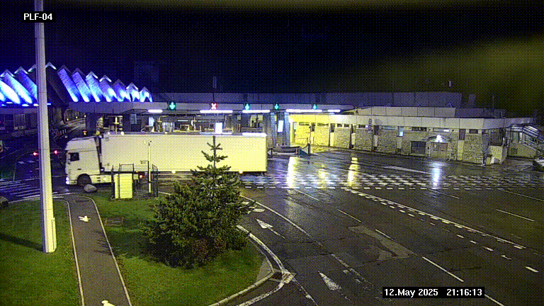 Webcam au péage du tunnel du Mont-Blanc, côté entrée France à Chamonix, au bout de l'A40