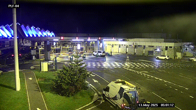 Webcam au péage du tunnel du Mont-Blanc, côté entrée France à Chamonix, au bout de l'A40