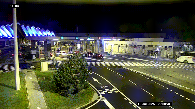 Webcam au péage du tunnel du Mont-Blanc, côté entrée France à Chamonix, au bout de l'A40