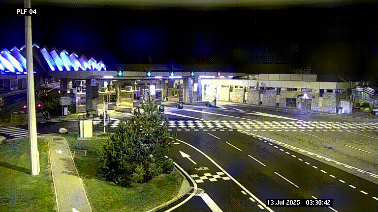 Webcam au péage du tunnel du Mont-Blanc, côté entrée France à Chamonix, au bout de l'A40