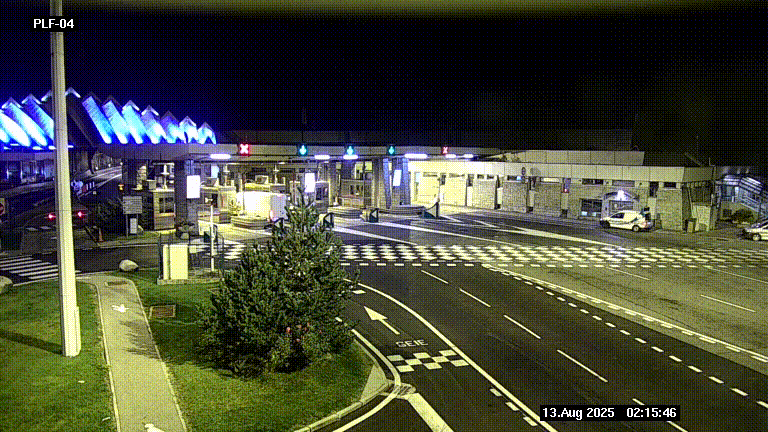 Webcam au péage du tunnel du Mont-Blanc, côté entrée France à Chamonix, au bout de l'A40