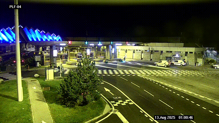 Webcam au péage du tunnel du Mont-Blanc, côté entrée France à Chamonix, au bout de l'A40