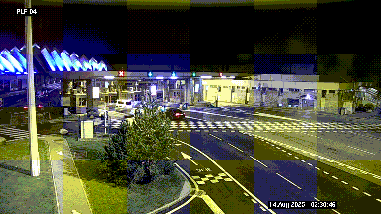 Webcam au péage du tunnel du Mont-Blanc, côté entrée France à Chamonix, au bout de l'A40