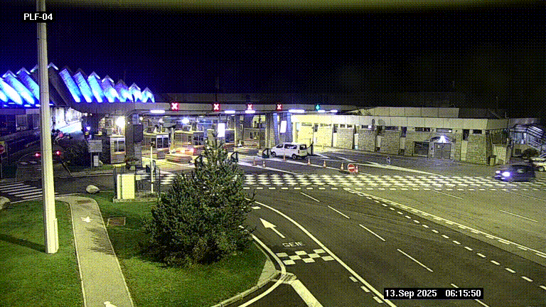 Webcam au péage du tunnel du Mont-Blanc, côté entrée France à Chamonix, au bout de l'A40