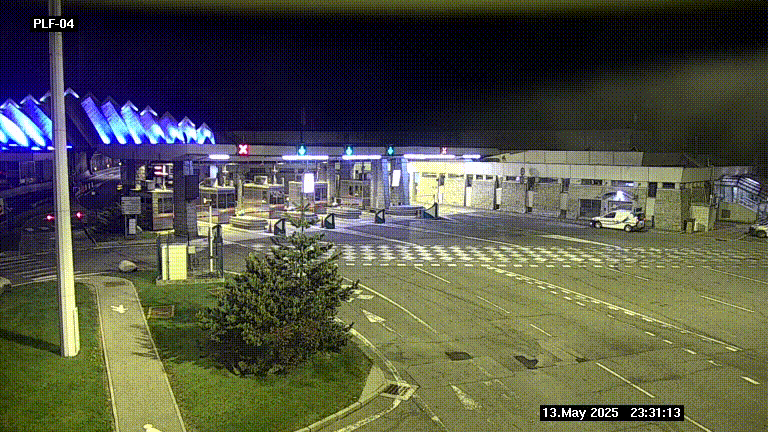 Webcam au péage du tunnel du Mont-Blanc, côté entrée France à Chamonix, au bout de l'A40