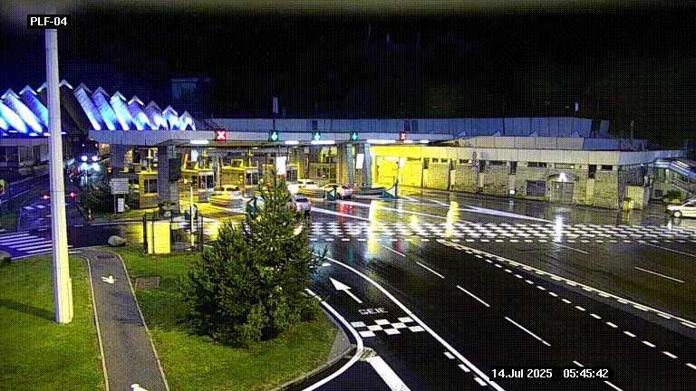 <h2>Webcam au péage du tunnel du Mont-Blanc, côté entrée France à Chamonix, au bout de l'A40</h2>