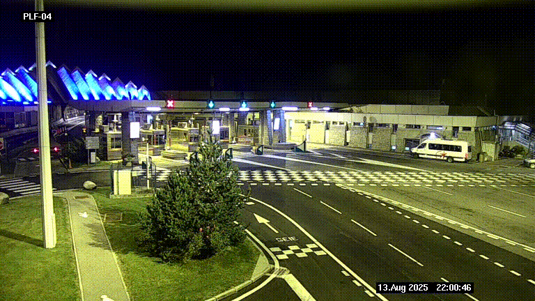 Webcam au péage du tunnel du Mont-Blanc, côté entrée France à Chamonix, au bout de l'A40