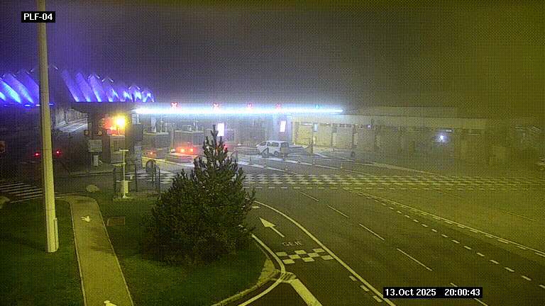 Webcam au péage du tunnel du Mont-Blanc, côté entrée France à Chamonix, au bout de l'A40