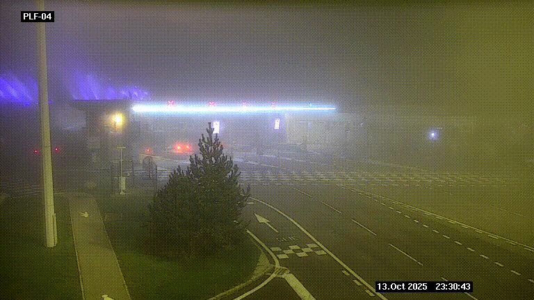 Webcam au péage du tunnel du Mont-Blanc, côté entrée France à Chamonix, au bout de l'A40