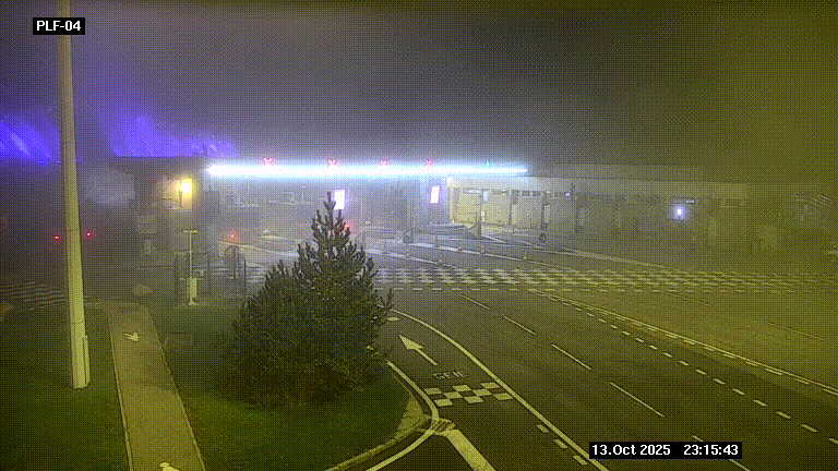 Webcam au péage du tunnel du Mont-Blanc, côté entrée France à Chamonix, au bout de l'A40