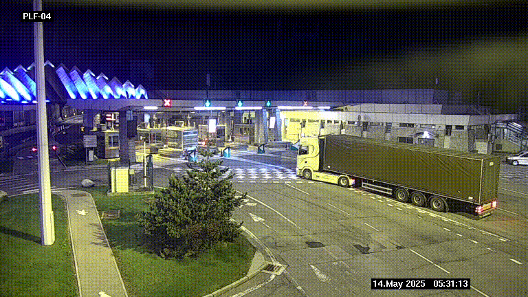 Webcam au péage du tunnel du Mont-Blanc, côté entrée France à Chamonix, au bout de l'A40