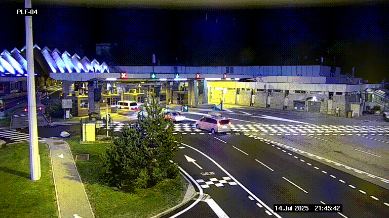Webcam au péage du tunnel du Mont-Blanc, côté entrée France à Chamonix, au bout de l'A40