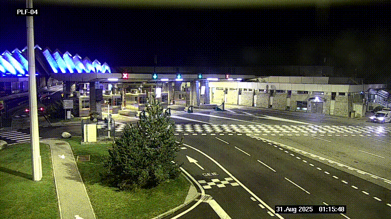 Webcam au péage du tunnel du Mont-Blanc, côté entrée France à Chamonix, au bout de l'A40