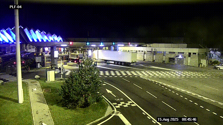 Webcam au péage du tunnel du Mont-Blanc, côté entrée France à Chamonix, au bout de l'A40