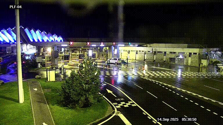 Webcam au péage du tunnel du Mont-Blanc, côté entrée France à Chamonix, au bout de l'A40