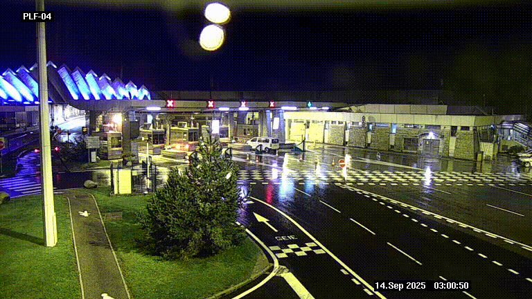 Webcam au péage du tunnel du Mont-Blanc, côté entrée France à Chamonix, au bout de l'A40