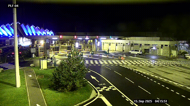 Webcam au péage du tunnel du Mont-Blanc, côté entrée France à Chamonix, au bout de l'A40