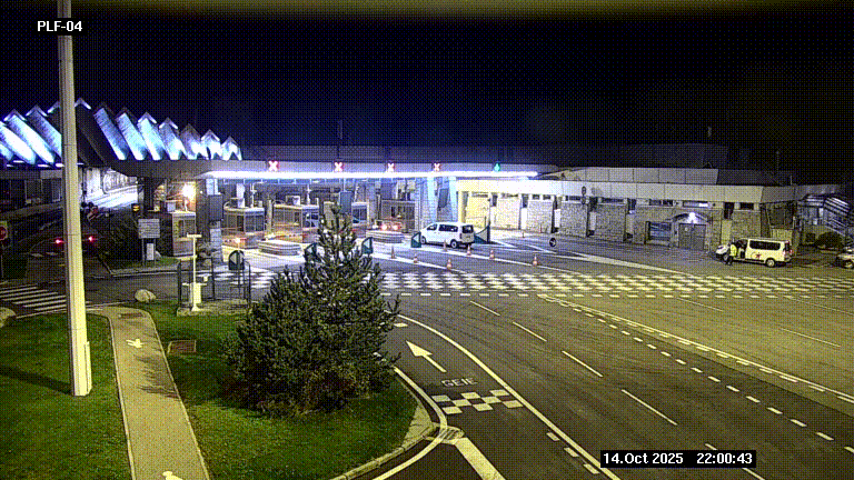 Webcam au péage du tunnel du Mont-Blanc, côté entrée France à Chamonix, au bout de l'A40