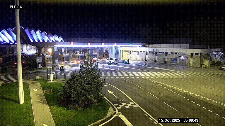 Webcam au péage du tunnel du Mont-Blanc, côté entrée France à Chamonix, au bout de l'A40