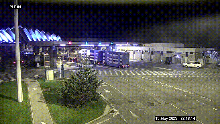 Webcam au péage du tunnel du Mont-Blanc, côté entrée France à Chamonix, au bout de l'A40