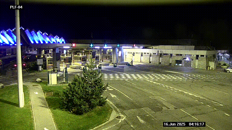 Webcam au péage du tunnel du Mont-Blanc, côté entrée France à Chamonix, au bout de l'A40