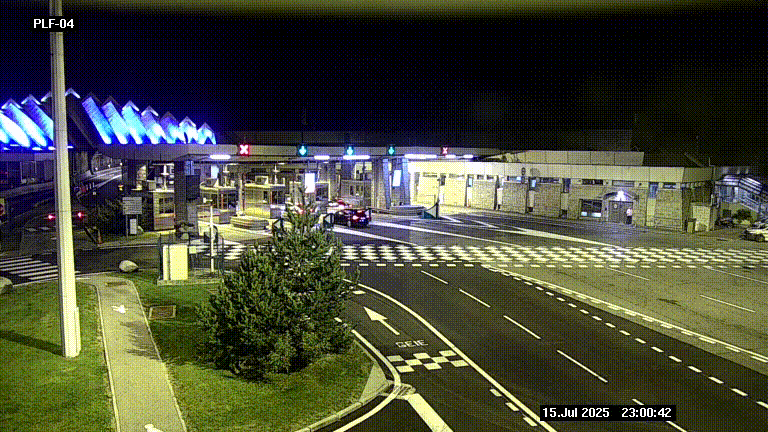 Webcam au péage du tunnel du Mont-Blanc, côté entrée France à Chamonix, au bout de l'A40