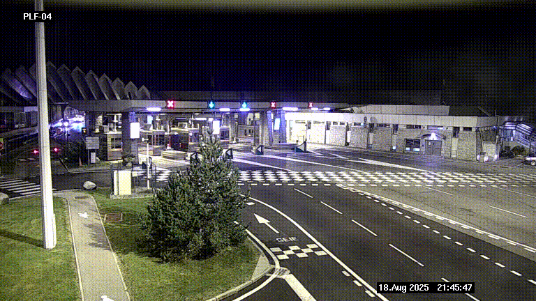 Webcam au péage du tunnel du Mont-Blanc, côté entrée France à Chamonix, au bout de l'A40