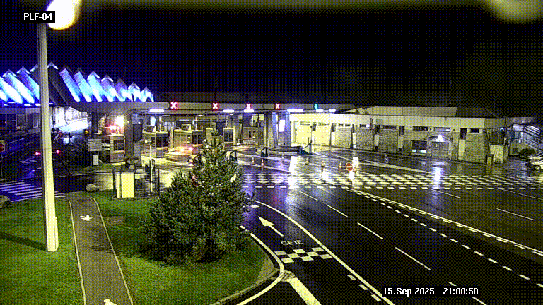 Webcam au péage du tunnel du Mont-Blanc, côté entrée France à Chamonix, au bout de l'A40