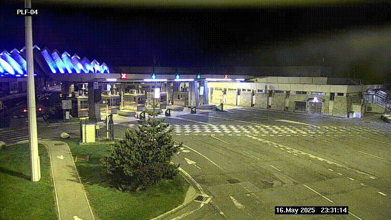 Webcam au péage du tunnel du Mont-Blanc, côté entrée France à Chamonix, au bout de l'A40