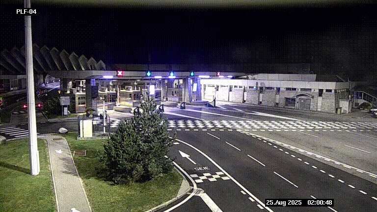 Webcam au péage du tunnel du Mont-Blanc, côté entrée France à Chamonix, au bout de l'A40