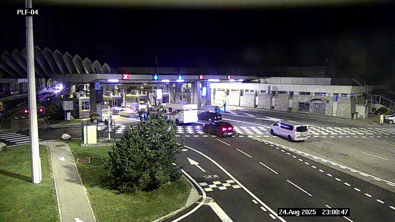 Webcam au péage du tunnel du Mont-Blanc, côté entrée France à Chamonix, au bout de l'A40