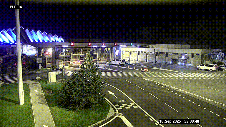 Webcam au péage du tunnel du Mont-Blanc, côté entrée France à Chamonix, au bout de l'A40