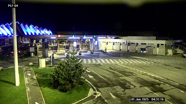 Webcam au péage du tunnel du Mont-Blanc, côté entrée France à Chamonix, au bout de l'A40