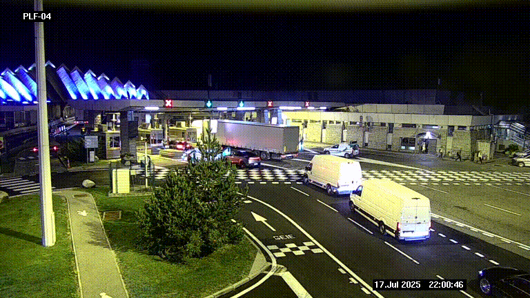 Webcam au péage du tunnel du Mont-Blanc, côté entrée France à Chamonix, au bout de l'A40