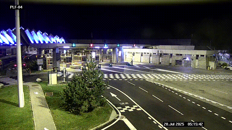 Webcam au péage du tunnel du Mont-Blanc, côté entrée France à Chamonix, au bout de l'A40