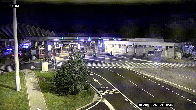 Webcam au péage du tunnel du Mont-Blanc, côté entrée France à Chamonix, au bout de l'A40