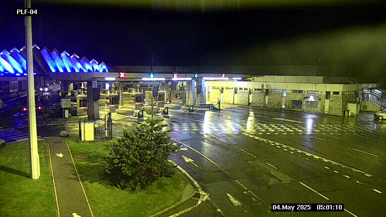 Webcam au péage du tunnel du Mont-Blanc, côté entrée France à Chamonix, au bout de l'A40