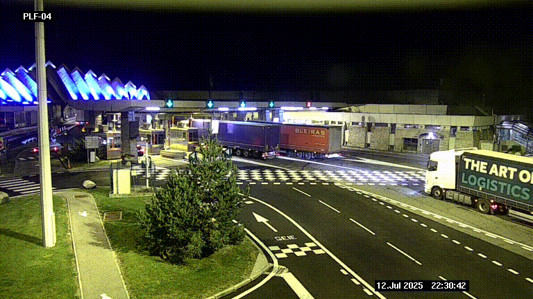 Webcam au péage du tunnel du Mont-Blanc, côté entrée France à Chamonix, au bout de l'A40