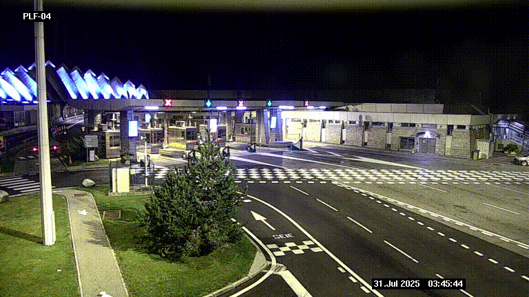 Webcam au péage du tunnel du Mont-Blanc, côté entrée France à Chamonix, au bout de l'A40