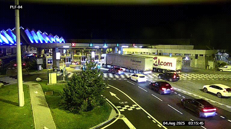 Webcam au péage du tunnel du Mont-Blanc, côté entrée France à Chamonix, au bout de l'A40
