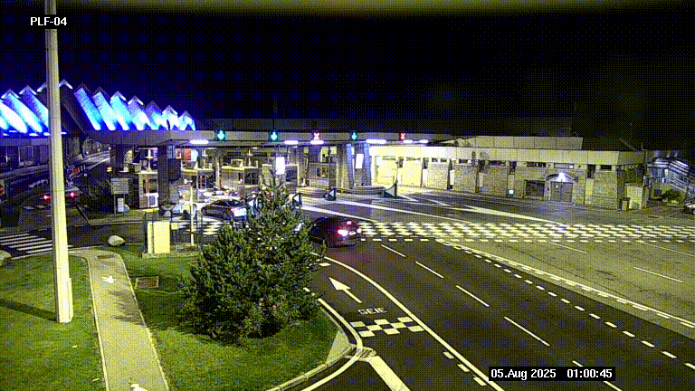 Webcam au péage du tunnel du Mont-Blanc, côté entrée France à Chamonix, au bout de l'A40
