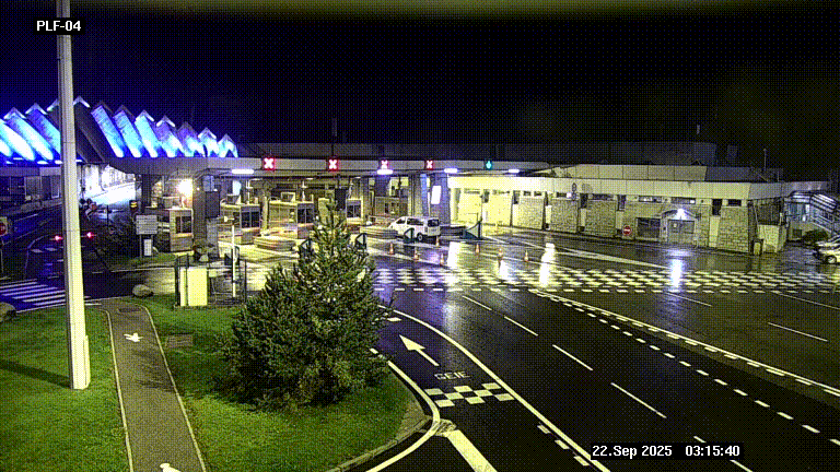 Webcam au péage du tunnel du Mont-Blanc, côté entrée France à Chamonix, au bout de l'A40