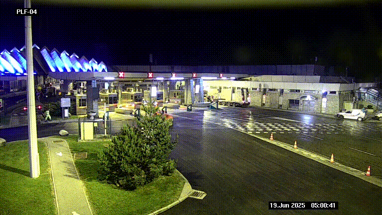Webcam au péage du tunnel du Mont-Blanc, côté entrée France à Chamonix, au bout de l'A40