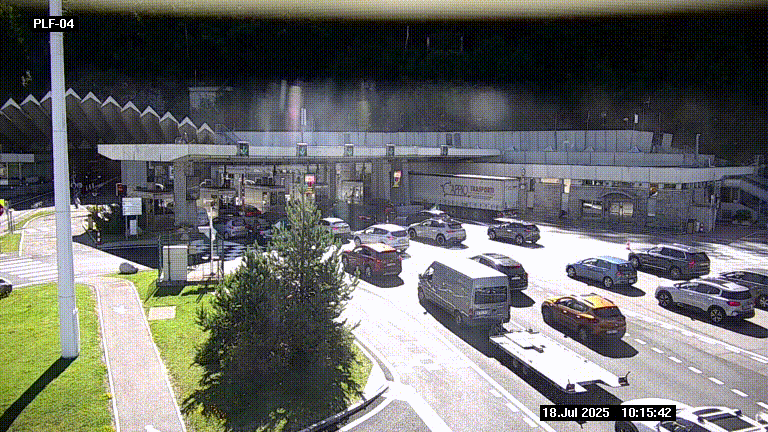 <h2>Webcam au péage du tunnel du Mont-Blanc, côté entrée France à Chamonix, au bout de l'A40</h2>