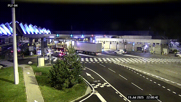 Webcam au péage du tunnel du Mont-Blanc, côté entrée France à Chamonix, au bout de l'A40