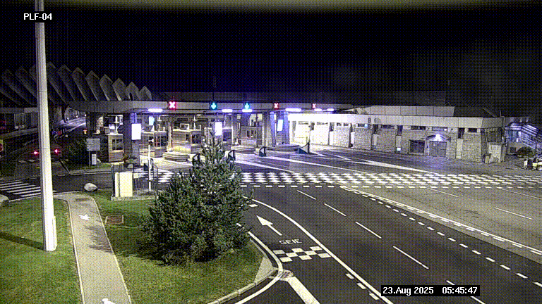 Webcam au péage du tunnel du Mont-Blanc, côté entrée France à Chamonix, au bout de l'A40